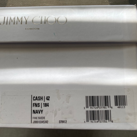 Jimmy Choo cash studded stars fine suede blue navy SZ 41/8 NWT - Picture 9 of 9